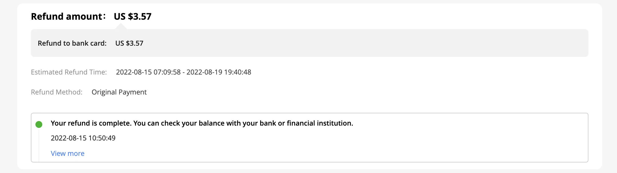 AliExpress refund policy