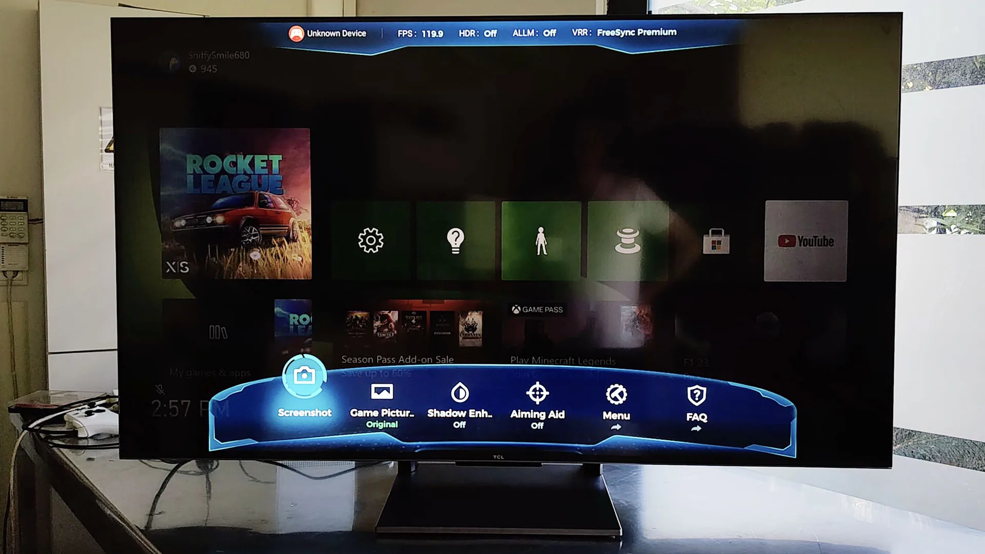 TCL C745 Gaming Mode