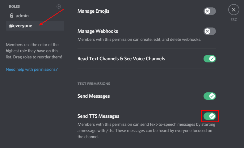 Turn Off Text-to-Speech Discord